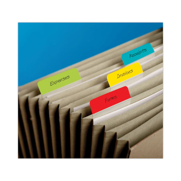 Post-it® Tabs 2" Plain Solid Color Angled Tabs, 1/5-Cut, Assorted Colors, 2" Wide, 24/Pack (MMM686AALYR) Pack of 24