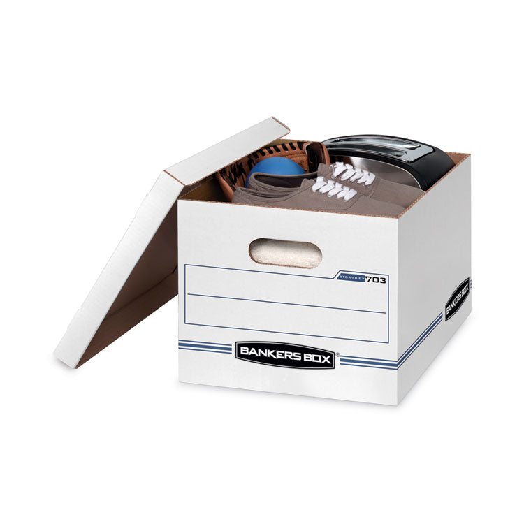 Bankers Box® STOR/FILE Storage Box, Letter/Legal Files, 12.5" x 16.25" x 10.5", White, 6/Pack (FEL5703604)