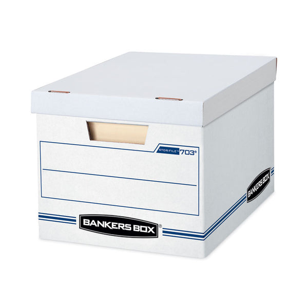 Bankers Box® STOR/FILE Storage Box, Letter/Legal Files, 12.5" x 16.25" x 10.5", White, 6/Pack (FEL5703604)
