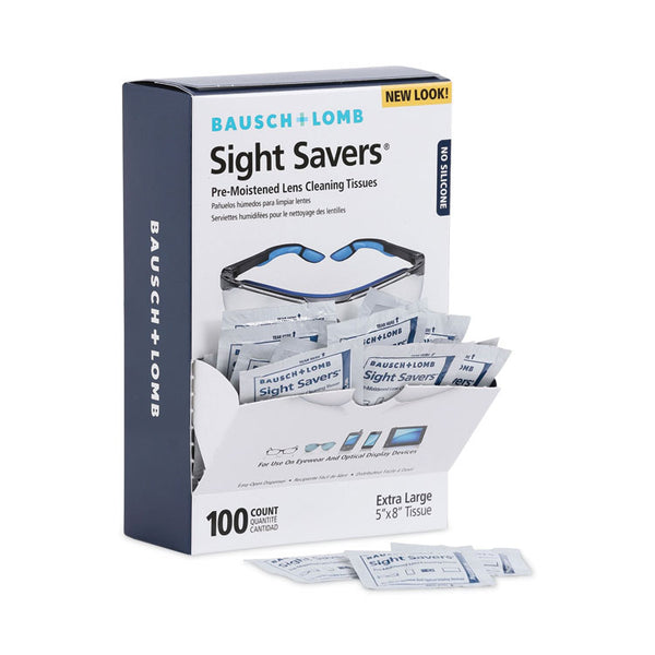 Bausch & Lomb Sight Savers Premoistened Lens Cleaning Tissues, 8 x 5, 100/Box, 10 Box/Carton (BAL8574GMCT) Case of 10 Boxes