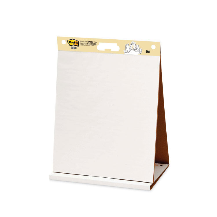 Post-it® Easel Pads Super Sticky Original Tabletop Easel Pad with Self-Stick Sheets, Unruled, 20 x 23, White, 20 Sheets (MMM563R)