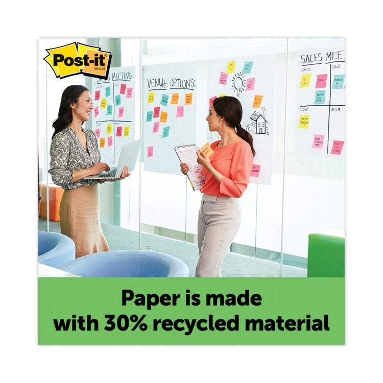 Post-it® Easel Pads Super Sticky Self-Stick Wall Pad, Unruled, 20 x 23, White, 20 Sheets/Pad, 2 Pads/Pack, 2 Packs/Carton (MMM566)