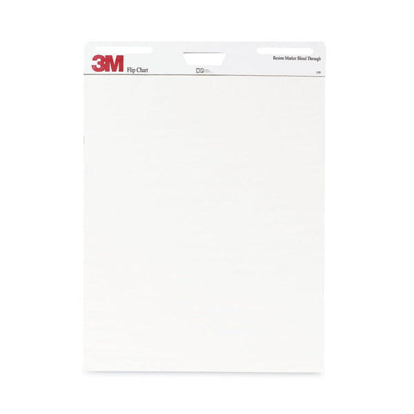 3M™ Professional Flip Chart, Unruled, 25 x 30, White, 40 Sheets, 2/Carton (MMM570)