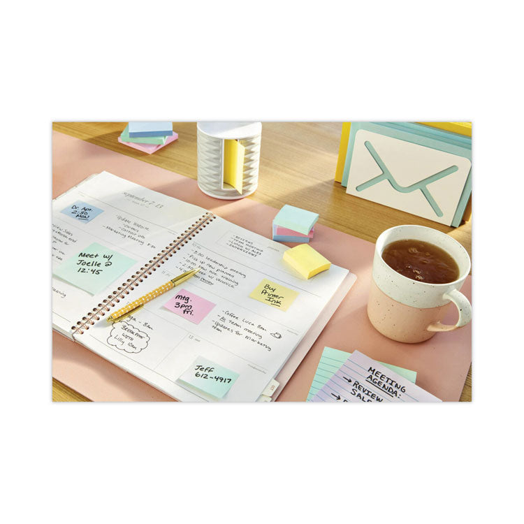 Post-it® Greener Notes Original Recycled Note Pads, 1.5" x 2", Canary Yellow, 100 Sheets/Pad, 12 Pads/Pack (MMM653RPYW) Pack of 12