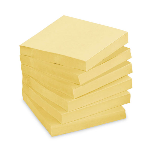 Post-it® Greener Notes Original Recycled Note Pad Cabinet Pack, 3" x 3", Canary Yellow, 75 Sheets/Pad, 24 Pads/Pack (MMM654R24CPCY) Pack of 24 Pads