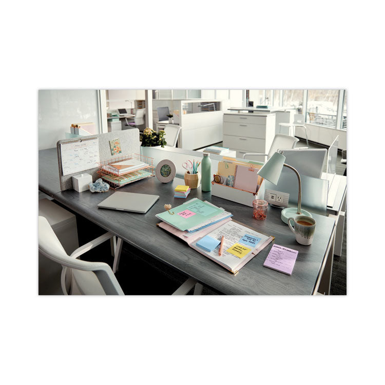 Post-it® Greener Notes Original Recycled Note Pads, Note Ruled, 4" x 6", Sweet Sprinkles Collection Colors, 100 Sheets/Pad, 5 Pads/Pack (MMM660RPA) Pack of 5