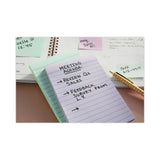 Post-it® Greener Notes Original Recycled Note Pads, Note Ruled, 4" x 6", Sweet Sprinkles Collection Colors, 100 Sheets/Pad, 5 Pads/Pack (MMM660RPA) Pack of 5