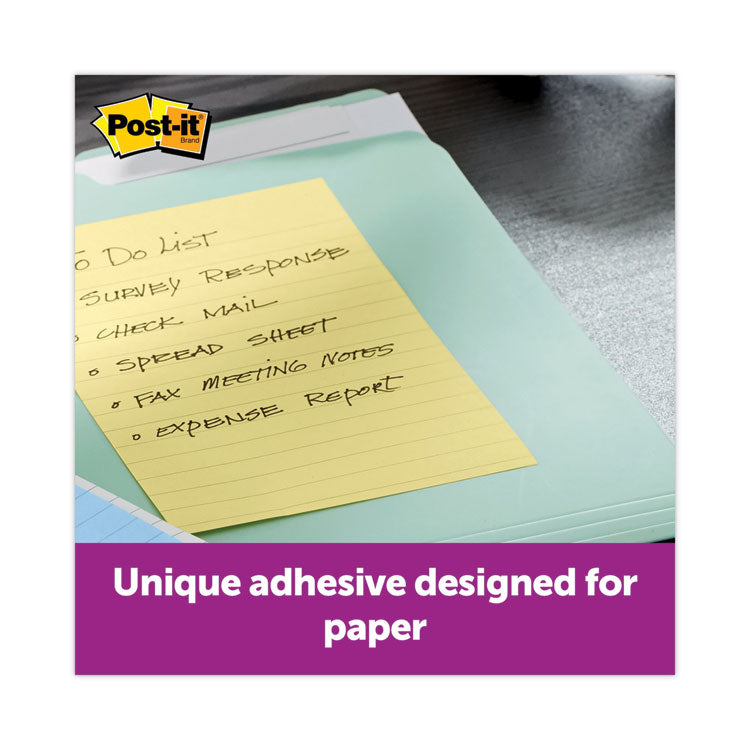 Post-it® Notes Original Pads in Canary Yellow, Note Ruled, 4" x 6", 100 Sheets/Pad, 12 Pads/Pack (MMM660YW) Pack of 12
