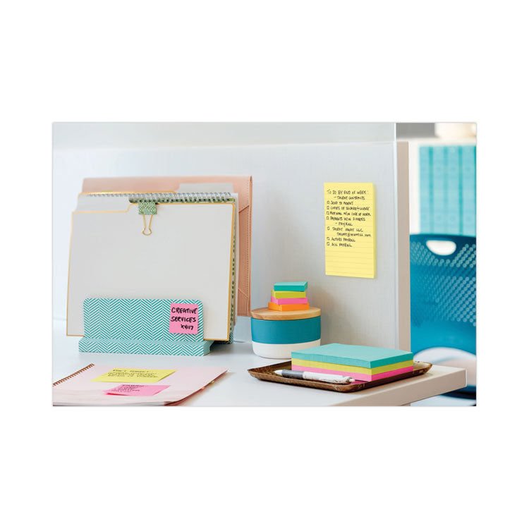 Post-it® Notes Original Pads in Canary Yellow, Note Ruled, 4" x 6", 100 Sheets/Pad, 12 Pads/Pack (MMM660YW) Pack of 12