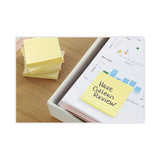 Post-it® Notes Original Pads in Canary Yellow, Note Ruled, 3" x 3", 100 Sheets/Pad, 6 Pads/Pack (MMM6306PK) Pack of 6