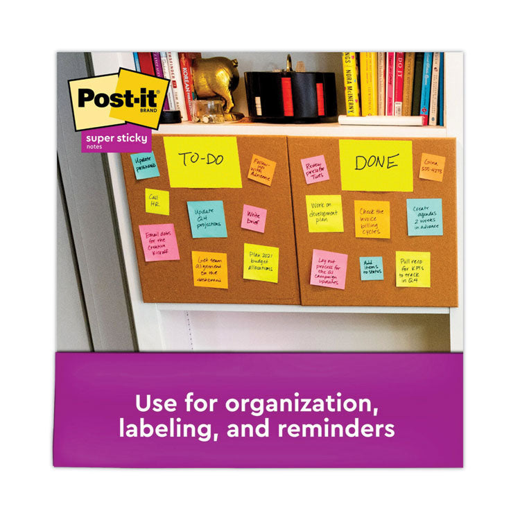 Post-it® Notes Super Sticky Meeting Notes in Energy Boost Collection Colors, 6" x 4", 45 Sheets/Pad, 8 Pads/Pack (MMM6445SSP) Pack of 8