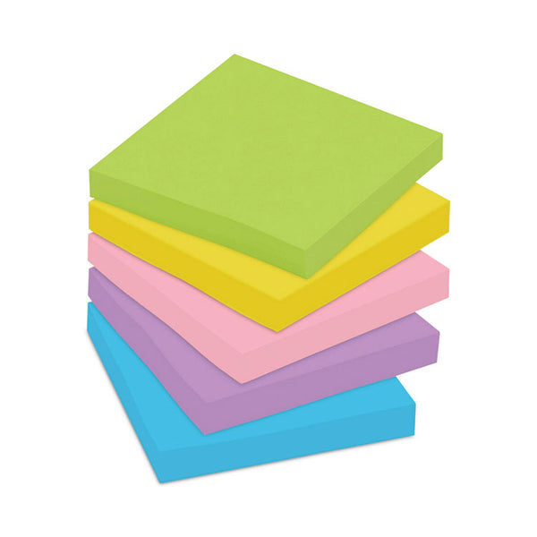 Post-it® Notes Original Pads in Floral Fantasy Collection Colors, 3" x 3", 100 Sheets/Pad, 5 Pads/Pack (MMM6545UC) Pack of 5