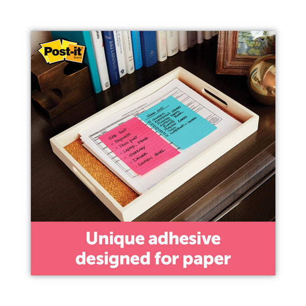 Post-it® Notes Original Pads in Poptimistic Collection Colors, Note Ruled, 4" x 6", 100 Sheets/Pad, 3 Pads/Pack (MMM6603AN) Pack of 3