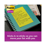 Post-it® Notes Super Sticky Pads in Energy Boost Collection Colors, Note Ruled, 4" x 6", 90 Sheets/Pad, 3 Pads/Pack (MMM6603SSUC) Pack of 3