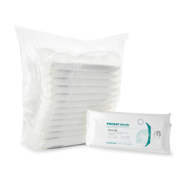 PROSAT® Sterile™ Surface Disinfectant Cleaner Premoistened Cleanroom Manual Pull Wipe 30 Count Pouch Alcohol Scent Sterile (917971_CS) 48/CS