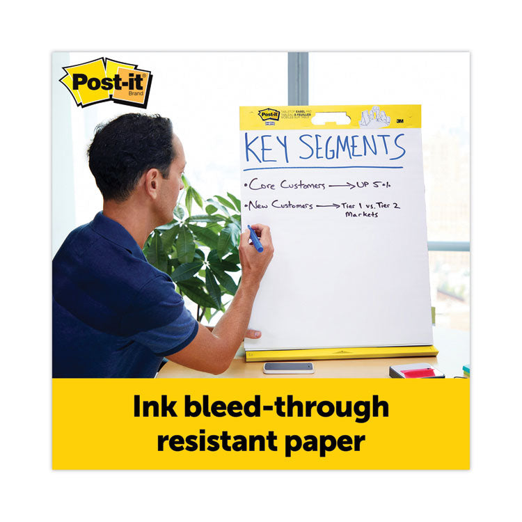 Post-it® Easel Pads Super Sticky Pad Plus Tabletop Easel Pad with Self-Stick Sheets and Dry Erase Board, Unruled, 20 x 23, White, 20 Sheets (MMM563DE) Each