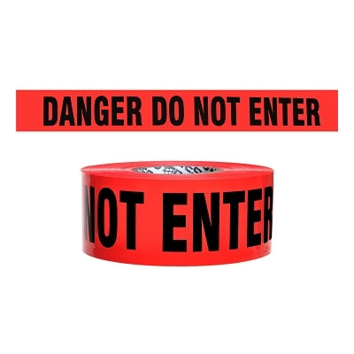 Presco Barricade Tape, 3 in W x 1000 ft L, DANGER DO NOT ENTER, Red (764-SB3102R10) 1 Roll