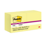 Post-it® Notes Super Sticky Pads in Canary Yellow, 1.88" x 1.88", 90 Sheets/Pad, 10 Pads/Pack (MMM62210SSCY) Pack of 10