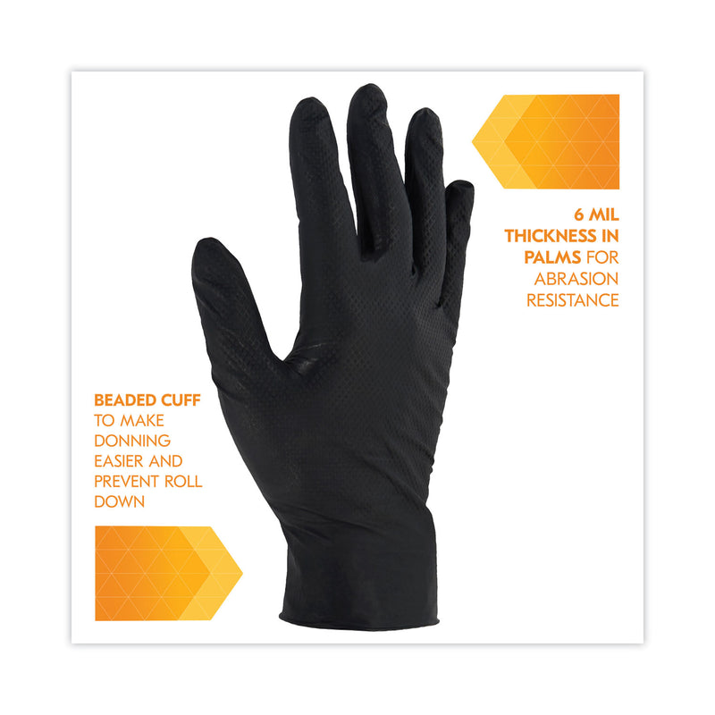 KleenGuard™ G10 Kraken Grip Nitrile Gloves, Powder-Free, X-Large, 6 mil Thick, 9.5" Long, Black, 90/Box, 10 Boxes/Carton (ANS49278) Case of 900
