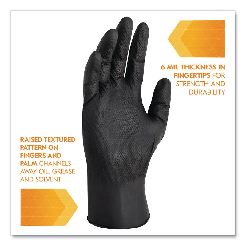 KleenGuard™ G10 Kraken Grip Nitrile Gloves, Small, 6 mil Thick, 9.5" Long, Black, 100/Box, 10 Boxes/Carton (ANS49275) Case of 1000