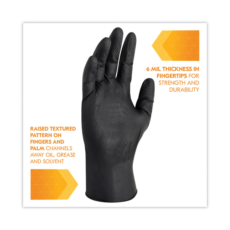 KleenGuard™ G10 Kraken Grip Nitrile Gloves, Powder-Free, X-Large, 6 mil Thick, 9.5" Long, Black, 90/Box, 10 Boxes/Carton (ANS49278) Case of 900