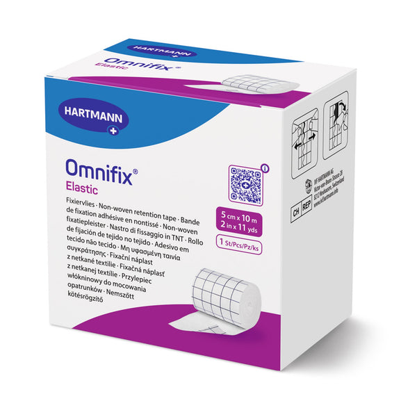 Omnifix® Elastic Dressing Retention Tape with Liner White 2 Inch X 11 Yard Nonwoven NonSterile (1129500_CS) 63/CS