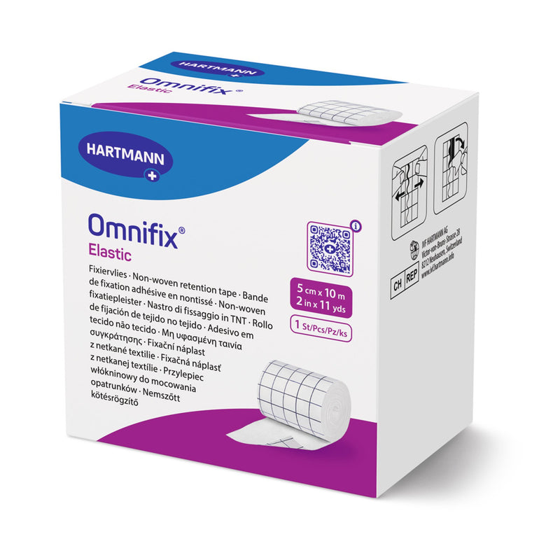 Omnifix® Elastic Dressing Retention Tape with Liner White 2 Inch X 11 Yard Nonwoven NonSterile (1129500_RL) 1/RL