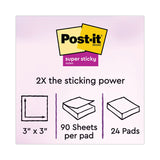 Post-it® Notes Super Sticky Pads in Canary Yellow, Value Pack, 3" x 3", 90 Sheets/Pad, 24 Pads/Pack (MMM65424SSCY) Pack of 24