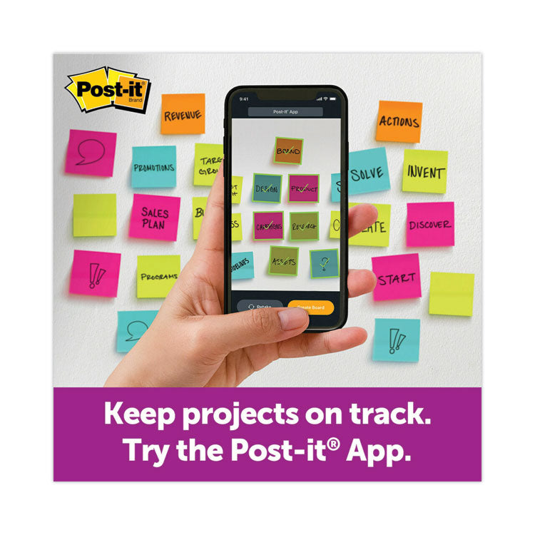 Post-it® Notes Super Sticky Pads in Canary Yellow, 3" x 5", 90 Sheets/Pad, 12 Pads/Pack (MMM65512SSCY) Pack of 12