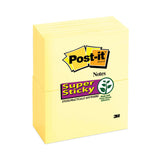 Post-it® Notes Super Sticky Pads in Canary Yellow, 3" x 5", 90 Sheets/Pad, 12 Pads/Pack (MMM65512SSCY) Pack of 12