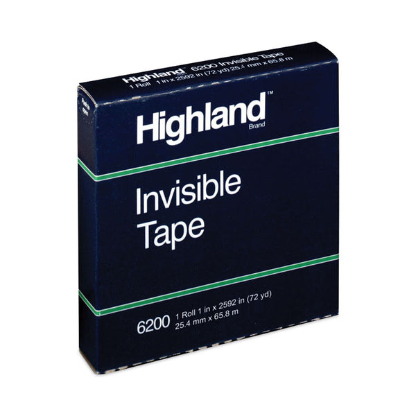 Highland™ Invisible Permanent Mending Tape, 3" Core, 1" x 72 yds, Clear (MMM620025921) 1 Roll
