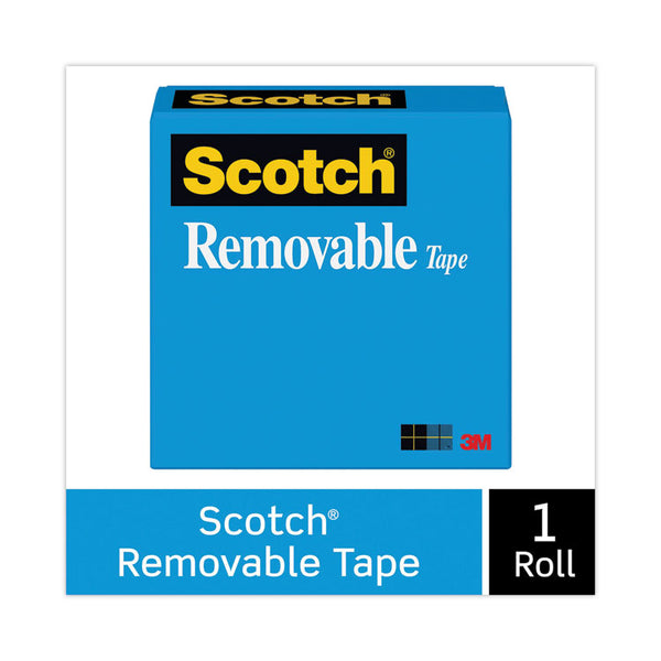 Scotch® Removable Tape, 1" Core, 0.75" x 36 yds, Transparent (MMM811341296)