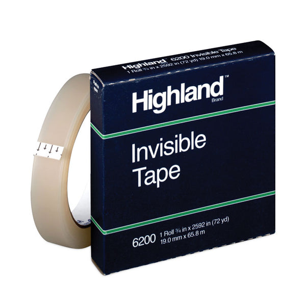 Highland™ Invisible Permanent Mending Tape, 3" Core, 0.75" x 72 yds, Clear (MMM6200342592) 1 Roll