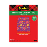 Scotch™ Self-Sealing Laminating Sheets, 6 mil, 9.06 x 11.63, Gloss Clear, 50/Pack (MMM70005182392)