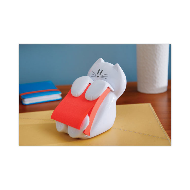 Post-it® Pop-up Notes Super Sticky Cat Notes Dispenser, For 3 x 3 Pads, White, Includes (1) Rio de Janeiro Super Sticky Pop-up Pad (MMMCAT330) Each