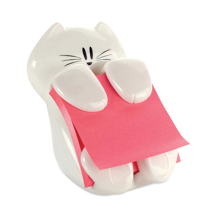 Post-it® Pop-up Notes Super Sticky Cat Notes Dispenser, For 3 x 3 Pads, White, Includes (1) Rio de Janeiro Super Sticky Pop-up Pad (MMMCAT330) Each