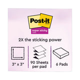 Post-it® Dispenser Notes Super Sticky Pop-up 3 x 3 Note Refill, 3" x 3", Playful Primaries Collection Colors, 90 Sheets/Pad, 6 Pads/Pack (MMMR3306SSAN) Pack of 6