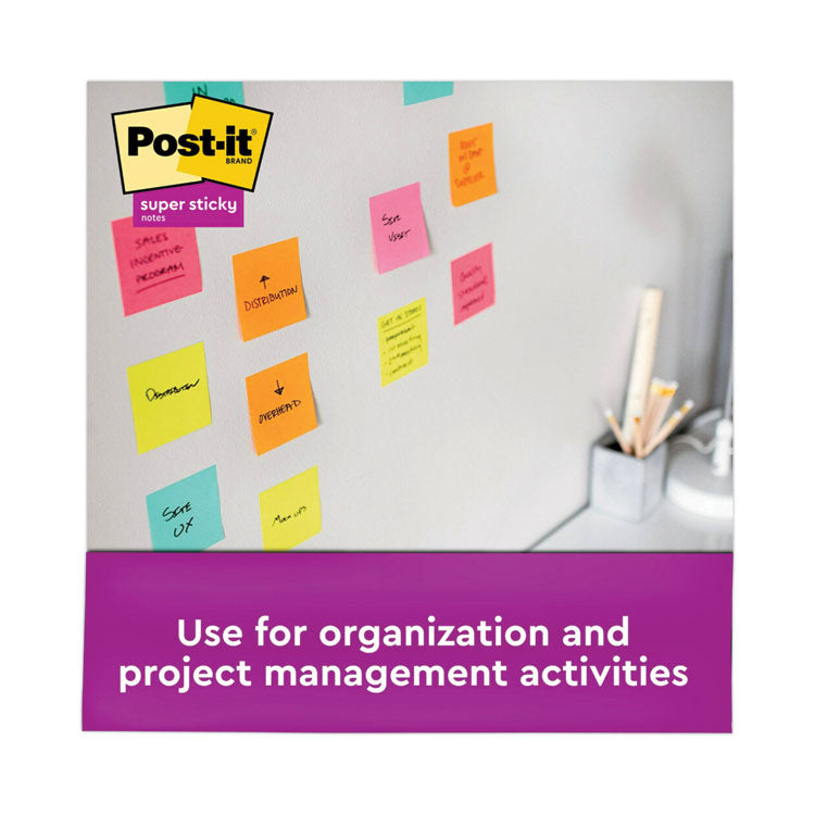 Post-it® Dispenser Notes Super Sticky Pop-up 3 x 3 Note Refill, 3" x 3", Playful Primaries Collection Colors, 90 Sheets/Pad, 6 Pads/Pack (MMMR3306SSAN) Pack of 6