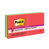 Post-it® Dispenser Notes Super Sticky Pop-up 3 x 3 Note Refill, 3" x 3", Playful Primaries Collection Colors, 90 Sheets/Pad, 6 Pads/Pack (MMMR3306SSAN) Pack of 6