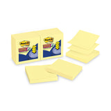 Post-it® Dispenser Notes Super Sticky Pop-up 3 x 3 Note Refill, 3" x 3", Canary Yellow, 90 Sheets/Pad, 12 Pads/Pack (MMMR33012SSCY) Pack of 12