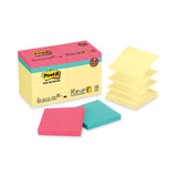 Post-it® Dispenser Notes Original Pop-up Notes Value Pack, 3 x 3, (14) Canary Yellow, (4) Poptimistic Collection Colors, 100 Sheets/Pad, 18 Pads/Pack (MMMR330144B) Pack of 18