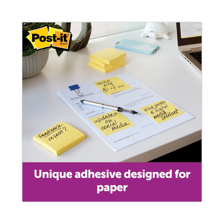 Post-it® Dispenser Notes Original Pop-up Notes Value Pack, 3 x 3, (14) Canary Yellow, (4) Poptimistic Collection Colors, 100 Sheets/Pad, 18 Pads/Pack (MMMR330144B) Pack of 18