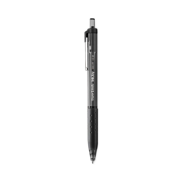 Paper Mate® InkJoy 300 RT Ballpoint Pen, Refillable, Retractable, Medium 1 mm, Black Ink, Black Barrel, 24/Pack (PAP1945925)