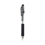 Pentel® WOW! Gel Pen Bonus Pack, Retractable, Medium 0.7 mm, Black Ink, Clear/Black Barrel, 24/Pack (PENK437ASW2) Pack of 24