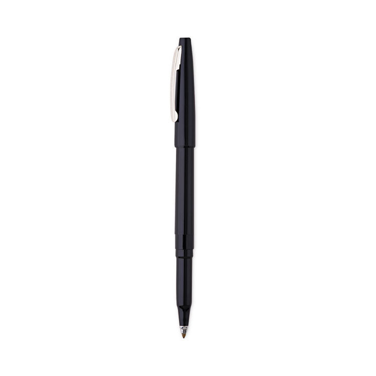 Pentel® Rolling Writer Roller Ball Pen, Stick, Medium 0.8 mm, Black Ink, Black Barrel, Dozen (PENR100A) Dozen
