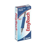 Pilot® EasyTouch Ballpoint Pen, Stick, Medium 1 mm, Blue Ink, Clear/Blue Barrel, Dozen (PIL32011)