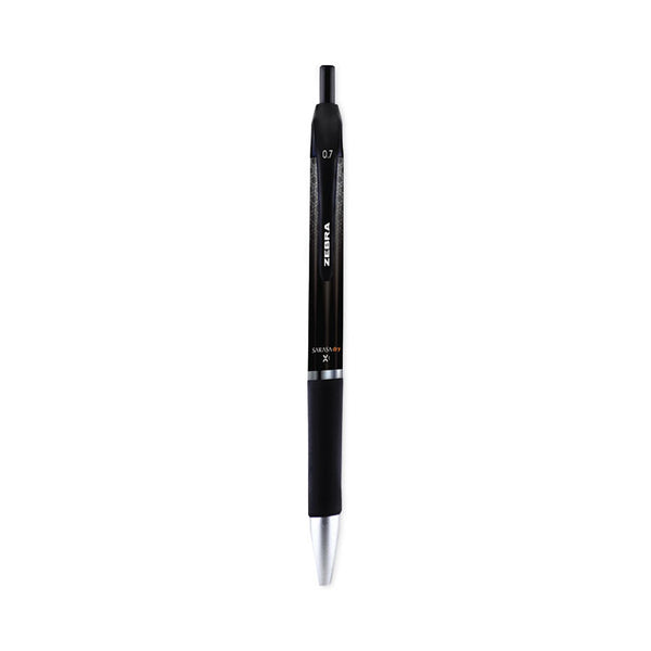 Zebra® Sarasa Dry Gel X1 Gel Pen, Retractable, Medium 0.7 mm, Black Ink, Black Barrel, 12/Pack (ZEB45610) 1 Dozen