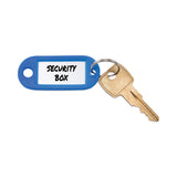 Advantus Key Tags Label Window, 0.88 x 0.19 x 2, Dark Blue, 6/Pack (AVTKEY98019) Pack of 6