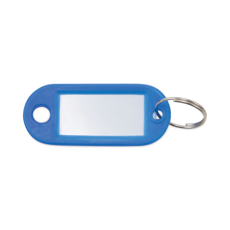 Advantus Key Tags Label Window, 0.88 x 0.19 x 2, Dark Blue, 6/Pack (AVTKEY98019) Pack of 6