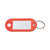 Advantus Key Tags Label Window, 0.88 x 0.19 x 2, Red, 6/Pack (AVTKEY98018) Pack of 6